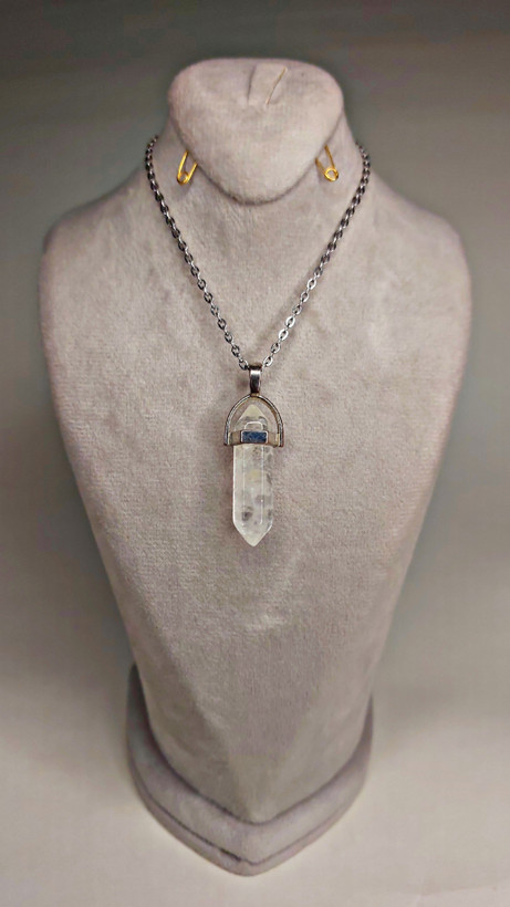 گردنبند منشور کوارتز شفاف