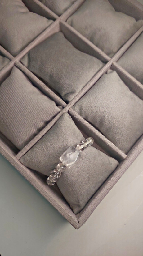 دستبند سنگ کوارتز شفاف