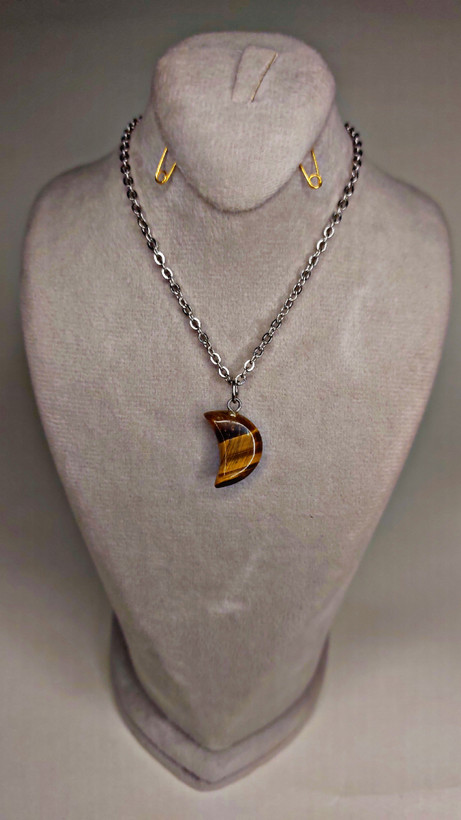 گردنبند ماه سنگ چشم ببر