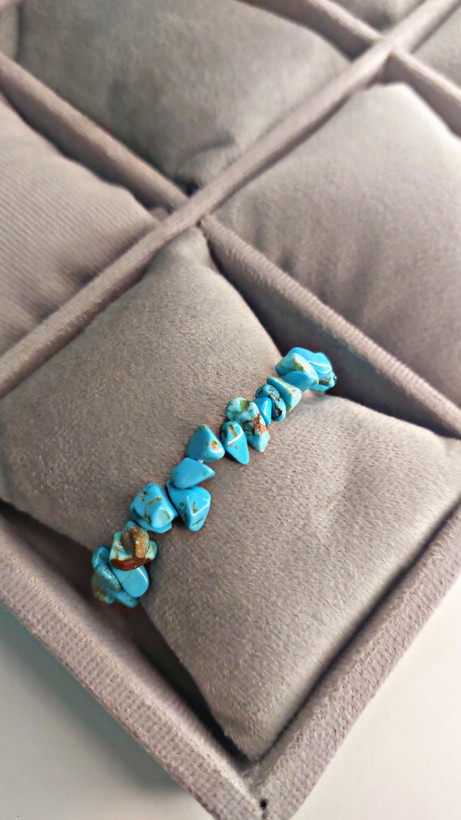 دستبند سنگ فیروزه چیپسی