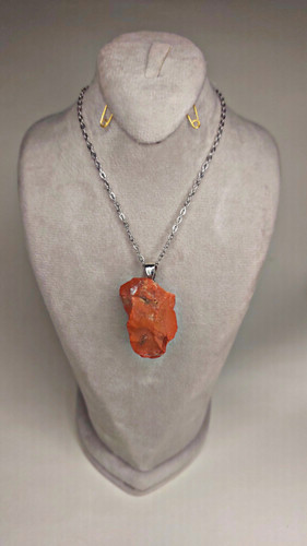 گردنبند راف سنگ جاسپر سرخ