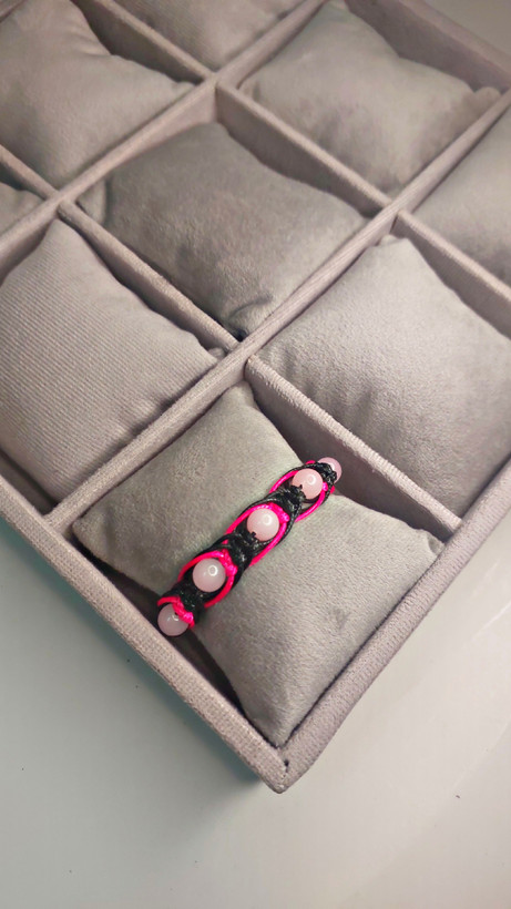 دستبند سنگ رزکوارتز