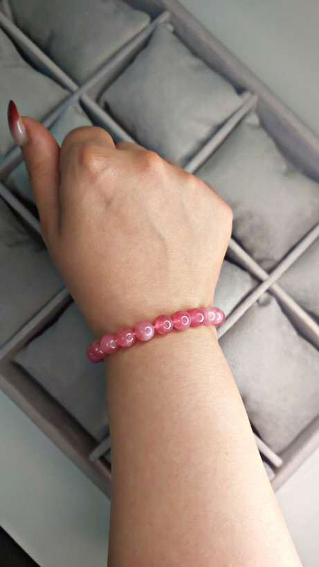 دستبند سنگ استرابری کوارتز