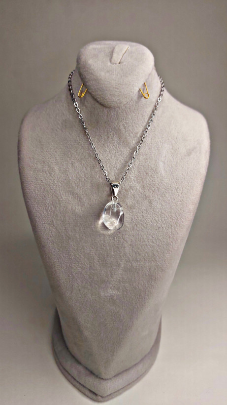 گردنبند سنگ کوارتز شفاف