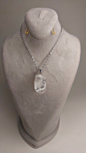 گردنبند سنگ کوارتز شفاف