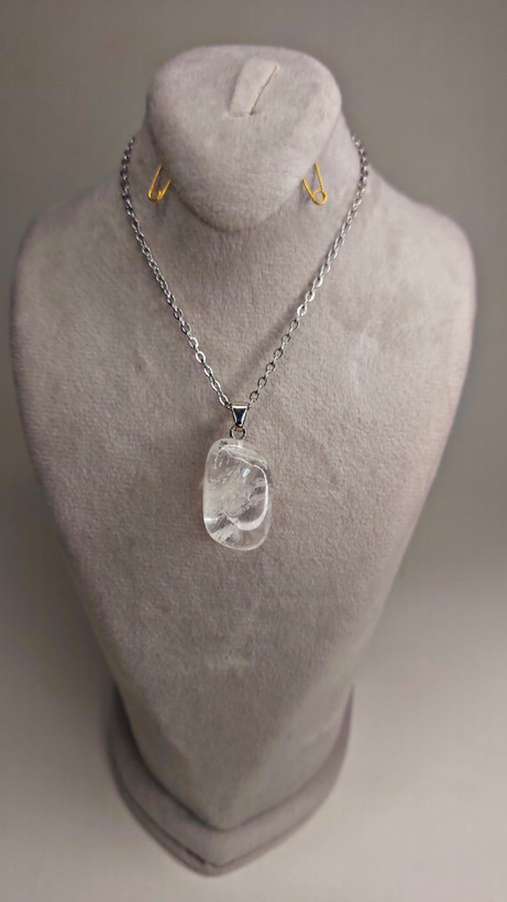 گردنبند سنگ کوارتز شفاف