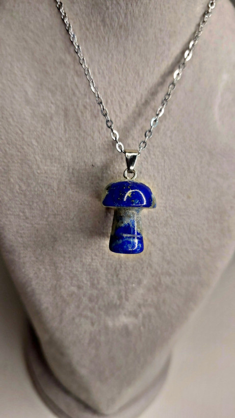 گردنبند قارچ سنگ لاجورد