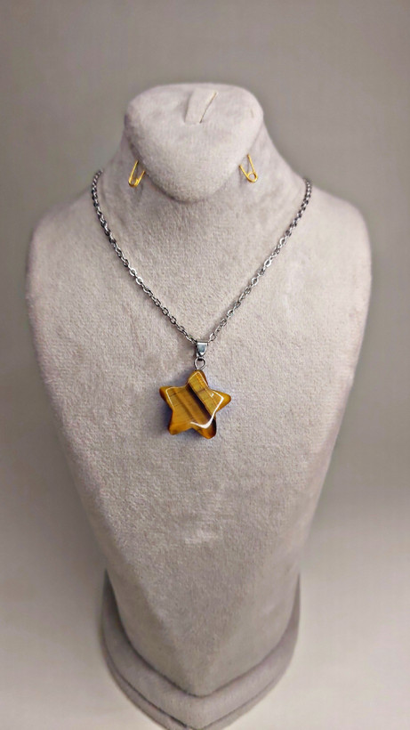 گردنبند ستاره سنگ چشم ببر