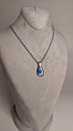 گردنبند لابرادوریت آبی