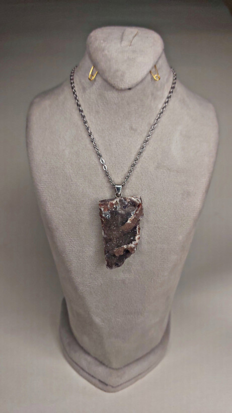 گردنبند سنگ کوارتز دودی