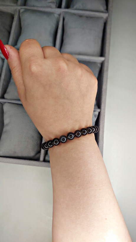 دستبند سنگ کوارتز دودی