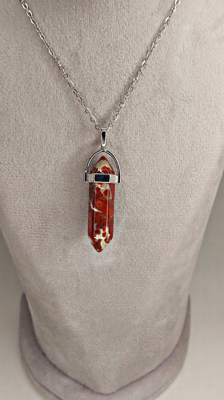 گردنبند سنگ جاسپر قرمز