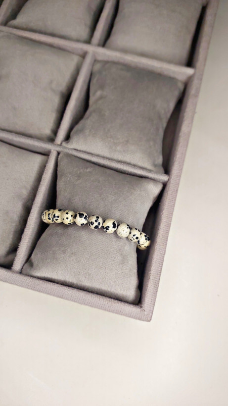 دستبند سنگ Dalmatian Jasper