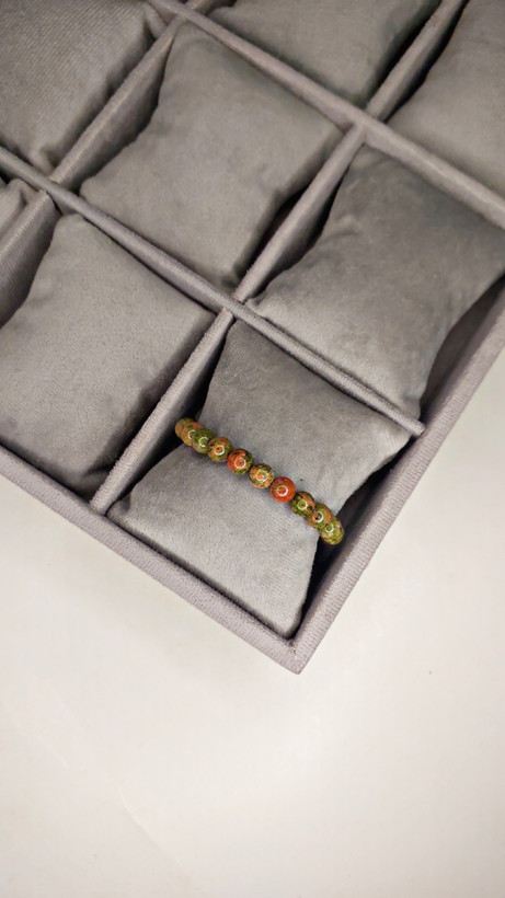 دستبند سنگ Unakite