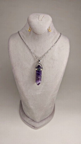 گردنبند منشور سنگ آمیتیست