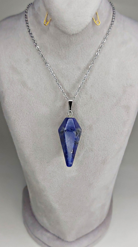 گردنبند پاندول سنگ لاجورد