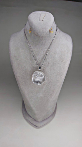 گردنبند سنگ کوارتز شفاف