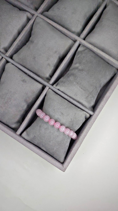 دستبند سنگ Rose Quartz
