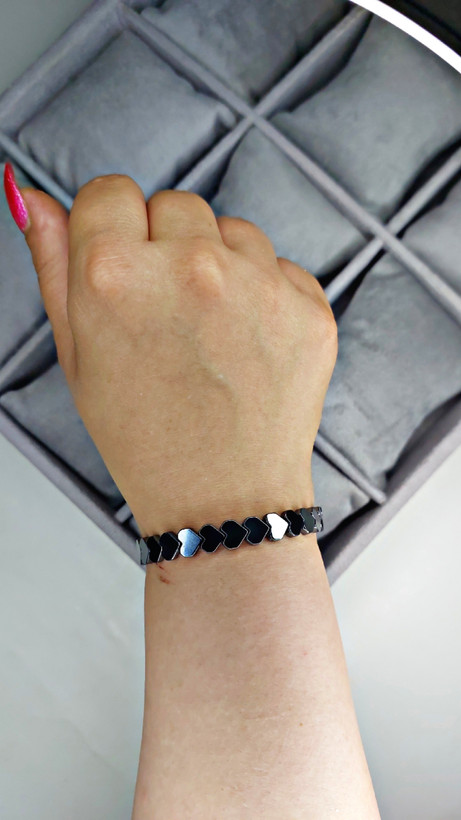 دستبند سنگ حدید قلب