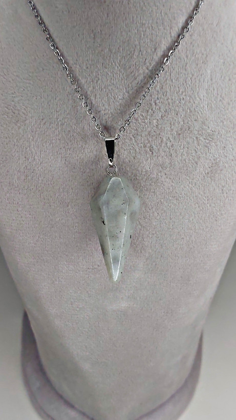 گردنبند پاندول سنگ لابرادوریت