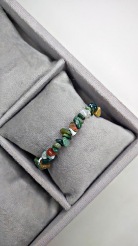 دستبند سنگ عقیق خزه ای