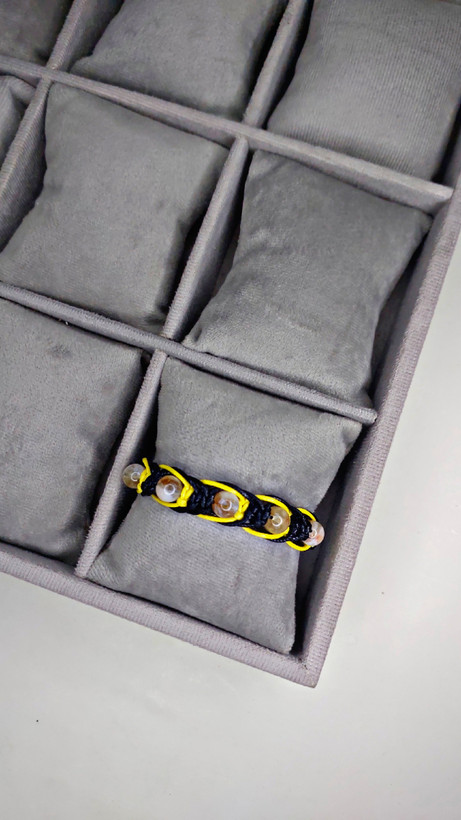 دستبند بافت سیترین