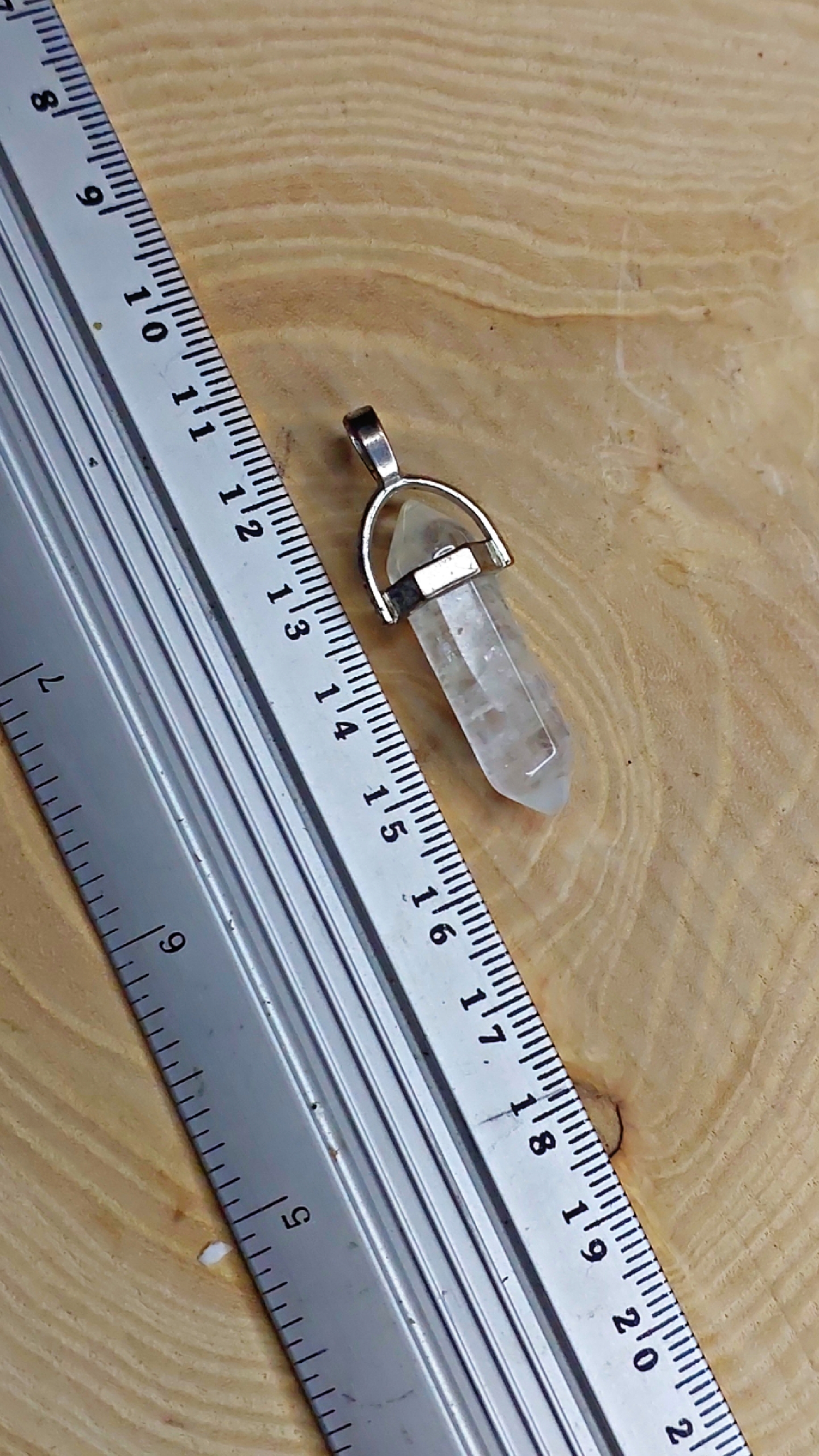 گردنبند سنگ کوارتز شفاف